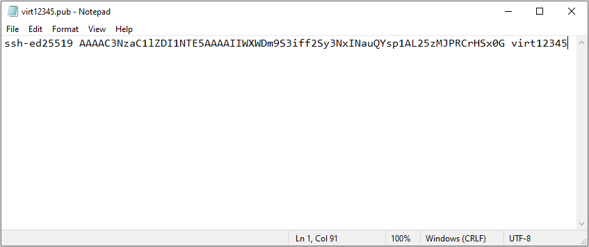 Ed25519 SSH1 publiskā atslēga