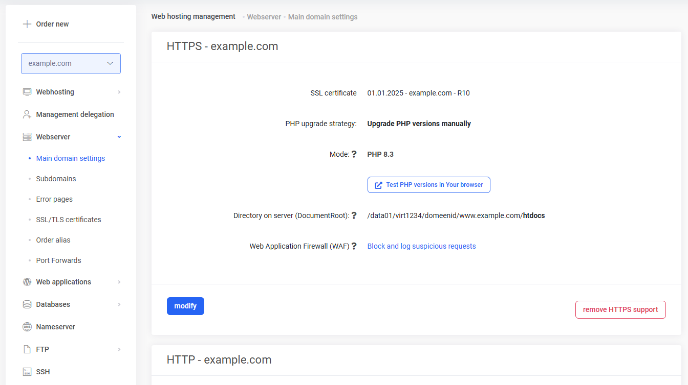 Mainīt PHP paplašinājumus
