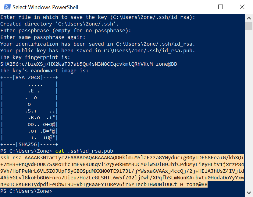 SSH atslēgas kopēšana