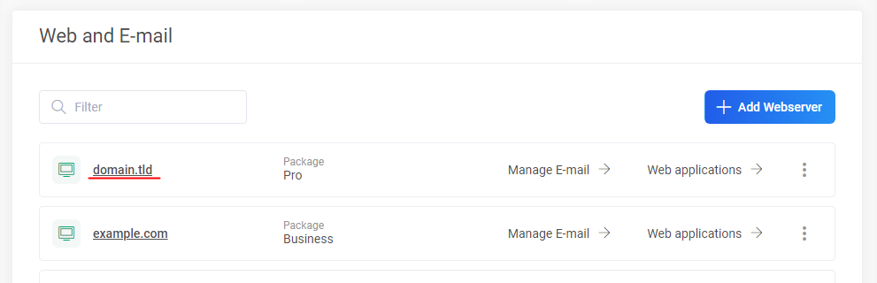 Atvērt tīmekļa mitināšanas pārvaldību